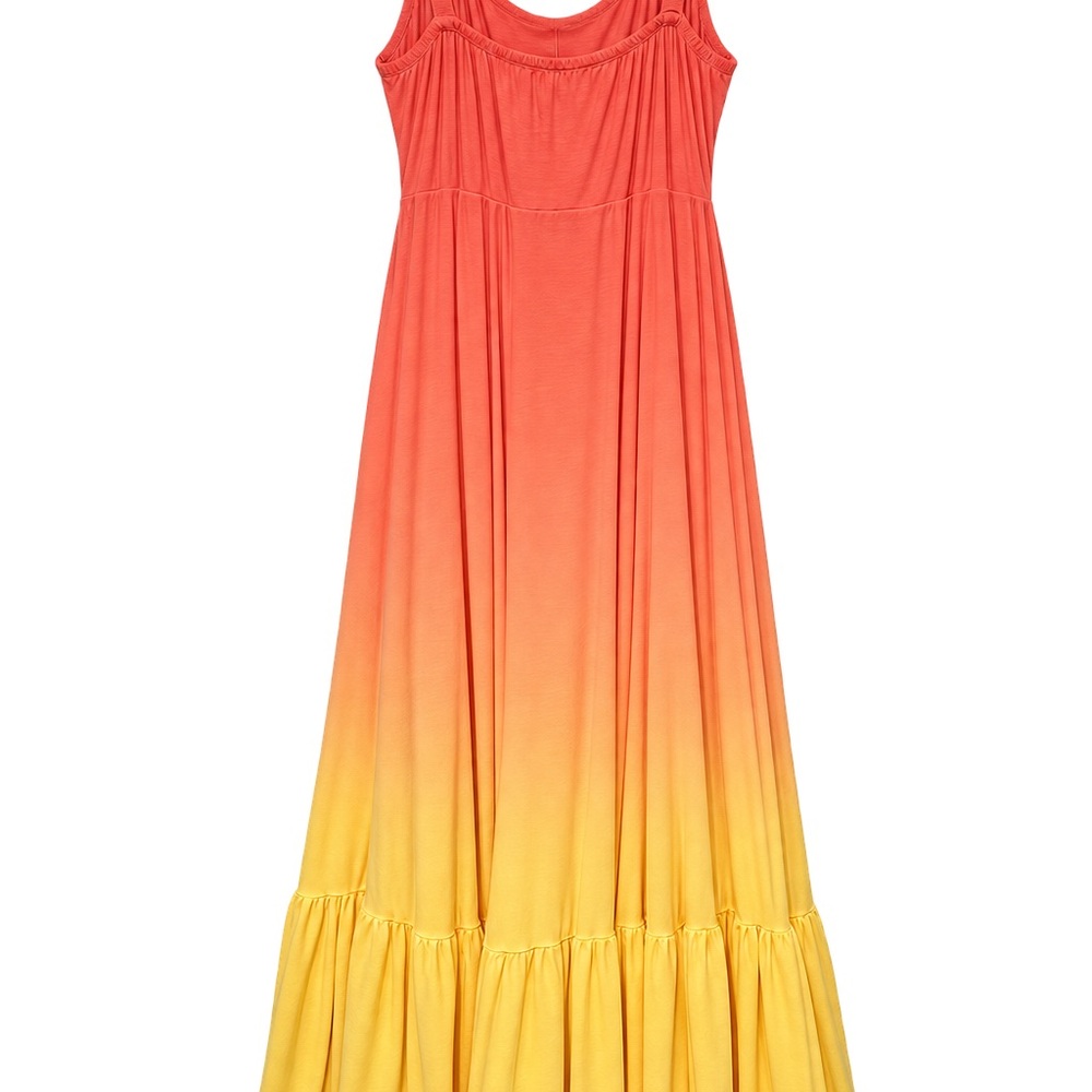 Torrid Women’s Ombre Coral-to-Yellow Maxi Dress